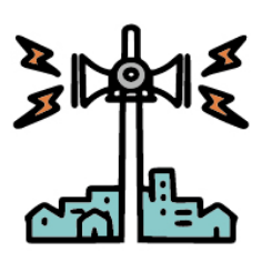 防災無線システム イラスト