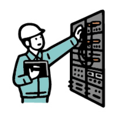 電気・電気通信工事 イラスト